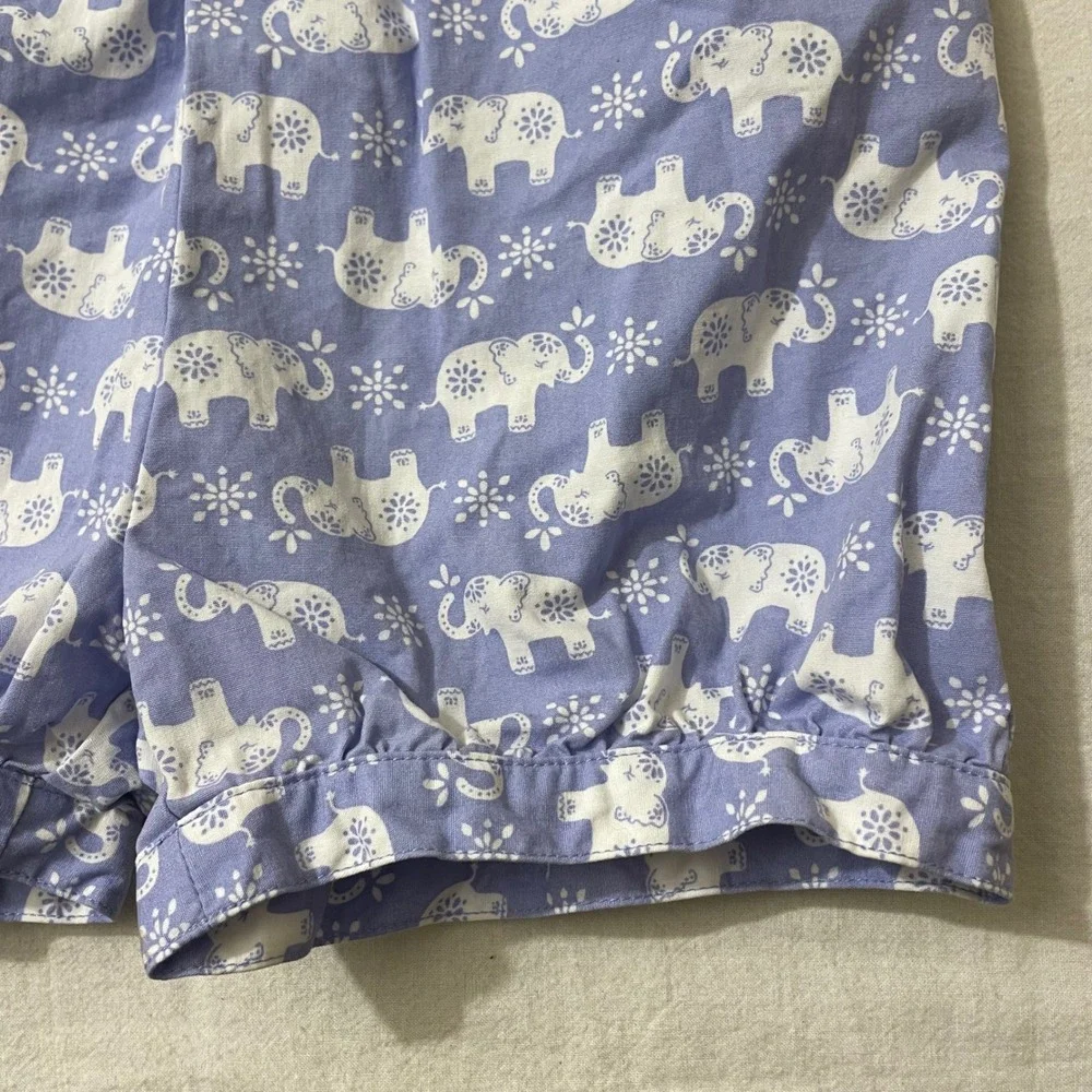 Gymboree Girls 5T Purple Elephant Print Romper Jumpsuit Adorable‎ Cute Cotton